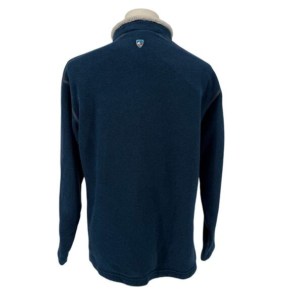 KUHL Navy Blue Quarter Zip Fleece Jacket Men XL Gorpcore Hiking Outdoors Casual - Picture 3 of 10